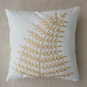 Funda de Cojín de Algodón Bordada Hecha a Mano (16in X 16in) Funda de Cojín Decorativa Bordada Chambray 16X16 - Product Image 3