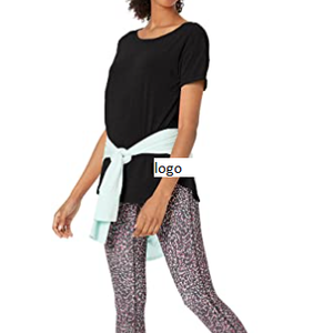 เสื้อยืดคอกลมน้ำหนักเบาแบบผ่อนคลายสำหรับผู้หญิง,โพลีเอสเตอร์64% เรยอน33% ผ้าสแปนเด็กซ์3% นำเข้าจากบังกลาเทศ - Product Image 4