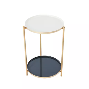 Mesa de centro moderna para decoración de hotel en casa, mesa redonda de hierro de diseño moderno de Color dorado, mesas de té y café para restaurante de hotel en casa - Product Image 6