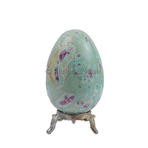 Ruby Zoisite Gemstone <b>Egg</b> at wholesale cost - Product Image 1