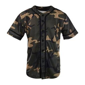 Maillots de Baseball à imprimé camouflage, vente en gros, pas cher, sur mesure, respirants, 6 boutons - Product Image 3
