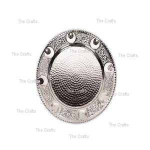 Plato de Presentación de Aluminio Martillado con Color Plateado de Alta Calidad para Uso en Restaurantes y Hogares - Product Image 2