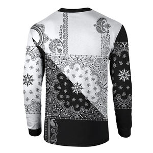 T-shirt manches longues pour homme, haut tendance, personnalisé, col en entonnoir, Sublimation, imprimé, Sport - Product Image 5