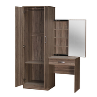 Juego de Muebles de Dormitorio de Diseño Contemporáneo de Alta Calidad para Hotel, Armarios, Tocador, Espejo, Fabricado en Malasia