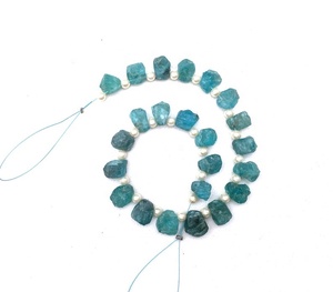Apatite naturelle de 23 pièces, pierres précieuses bleues brutes de haute qualité non traitées, fournitures de fabrication de bijoux faites à la main, perles, pierres précieuses en vrac - Product Image 3