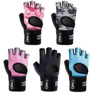 Guantes de entrenamiento con logotipo personalizado para hombres y mujeres, guantes de gimnasio para levantamiento de pesas con muñequeras y soporte - Product Image 2