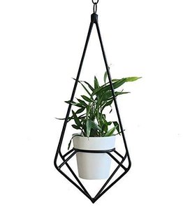Hot Selling Attractive <b>Decorative</b> Customized Gold Plated Iron Back Powder Coated Eco-Friendly Hanging Planters Home <b>Flower</b> Pot - Product Image 5