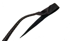 Fouet en cuir tressé noir de 9 pieds, fait à la main, Exclusive - Product Image 4