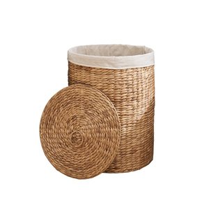 Handwoven Natural Water Hyacinth Laundry Basket <b>Storage</b> Dirty <b>Clothes</b> Basket Water Hyacinth <b>Storage</b> Basket <b>For</b> Your Home - Product Image 3
