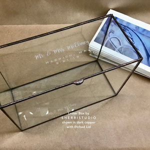 10x3x5" tall LETTER <b>BOX</b> Clear Glass Display <b>Box</b> made to hold #10 envelopes - Hinged Top - Jewelry - <b>Collections</b> - Product Image 1