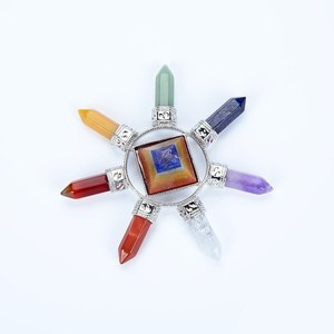 Pierres précieuses pour guérison Chakra, 2 pièces, prisme Hexagonal, pierre magique, générateur d'énergie - Product Image 5