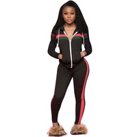 Ensemble de survêtement polaire à capuche pour femme, coupe ajustée, coupe-vent, écologique, de haute qualité, pour le sport, couleur unie, extensible dans quatre directions