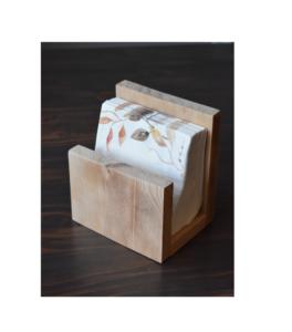 Porte-serviettes en bois avec forme ronde avec porte-serviettes pour tissu de restaurants d'hôtel de luxe tenant une utilisation décorative - Product Image 1