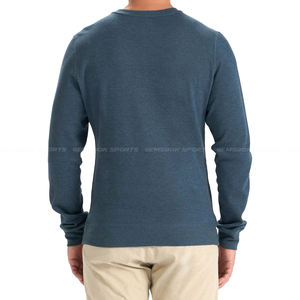 Sweat-shirts personnalisés pour hommes, légers, à col rond, pour l'entraînement, hiver et printemps, en tissu polaire 100% coton, vente en gros - Product Image 4