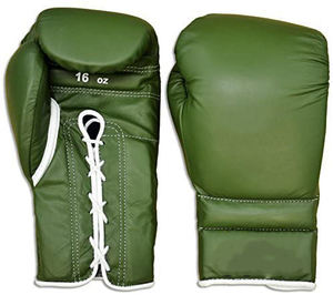 Venta al por mayor profesional 14oz cuero encaje guantes de boxeo para adultos Impresión de logotipo personalizado - Product Image 6
