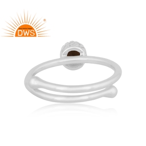 Nouvelle Bague Empilable en Argent Sterling Fin avec Quartz Fumé Naturel 2026 pour Femme - Fabricant de Bijoux - Product Image 4