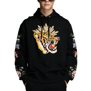 เสื้อฮู้ดปักลายสำหรับผู้ชาย,แฟชั่นล่าสุดผ้าฝ้าย100% แบบสวมหัว - Product Image 6