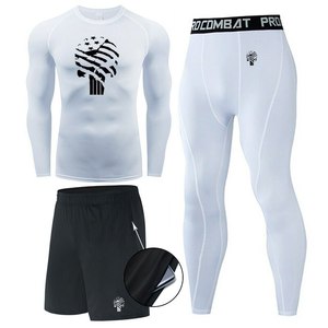 Wholesale Compression Pants Shirt Top Long Sleeve <b>Jacket</b> Set Suit Face Cover Gym Fitness Sets 5Pcs Men's <b>Workout</b> Clothes - Product Image 5