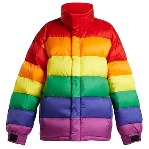 New Design Unisex Colorful Puffer Down Jacket High Quality Synthetic Down Jackets Coats Wholesale