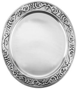 Placa de carga redonda de buena calidad, cargador de Metal y plato de servicio, nuevo diseño, precio al por mayor - Product Image 1