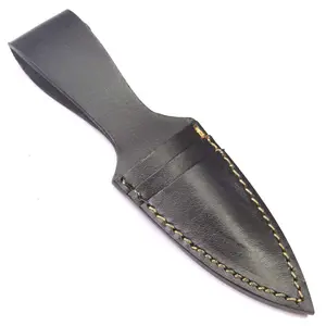 OEM Triple Hot Trending Rich Grain Shaded Leather Sheath for Fixed Blade Dagger Knives