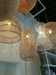 Pantalla de lámpara de bambú hecha a mano, farol de bambú artesanal para restaurante - Product Image 6