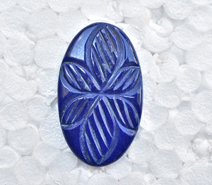 Lapis Lazuli แกะสลักหินสีฟ้า,หินอัญมณีสีฟ้า Cabochons ขายส่ง - Product Image 5