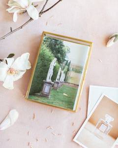 Gold Color | <b>Glass</b> Photo <b>Box</b> | Photographer <b>Box</b> | Wedding Gift - Product Image 1