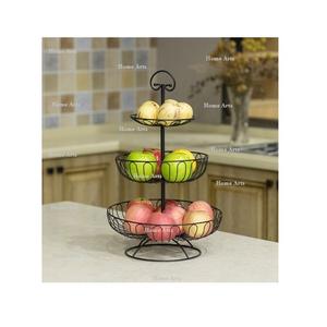 Panier de rangement pour fruits en fer à 3 niveaux de la plus haute qualité Panier de rangement pour fruits de taille et de forme personnalisées par Home Arts - Product Image 1