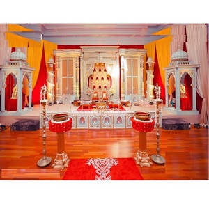 Gran estilo Rajwada ceremonia de boda moderna decoración de escenario fibra de vidrio Color personalizado ligero Big Fat boda celebración EE. UU. - Product Image 1