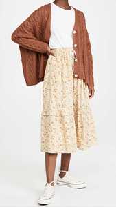 เสื้อคาร์ดิแกนถักสายหนาคอวีของผู้หญิงสำหรับตกแต่งกระดุมถักนิตติ้งผ้าขนสัตว์/อะคริลิคฤดูหนาว - Product Image 5