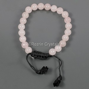 Supplier of Rose Quartz Adjusteble Gemstone <b>Bracelet</b> style 2 : Rose Quartz Adjusteble Gemstone <b>Bracelet</b> style 2 For Sale - Product Image 1