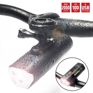 2022 มาใหม่ Super Bright 2000 Lumen USB ไฟหน้าจักรยานแบบชาร์จไฟได้ - Product Image 3