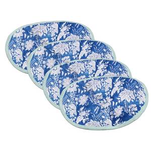 Servilletero redondo estampado con bloque de mano de fábrica india, juegos de vajilla, uso de restaurante de Hotel, venta al por mayor, algodón 100% de alta calidad - Product Image 6