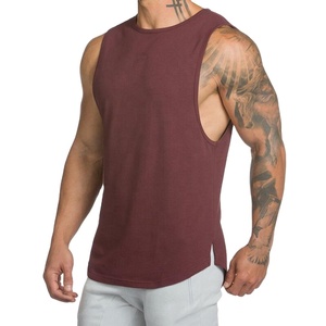 Chaleco deportivo de algodón de alta calidad para hombre, camiseta sin mangas transpirable con etiqueta privada personalizada, Camiseta holgada informal de talla grande para Fitness - Product Image 1