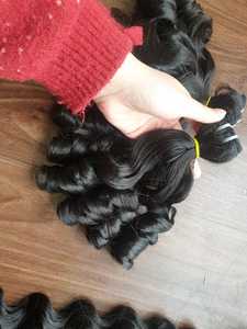 Cutícula de pelo vietnamita virgen, Pelo Rizado doble, para hacer peluca, precio al por mayor, cantidad mínima de 100gr - Product Image 4