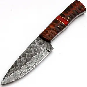 Professional Handmade Damascus Skinner hunting Knife Camping Knife in Wholesale Price 10% Discount Offer