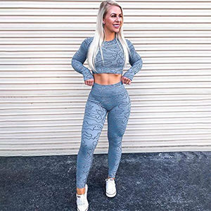 Conjunto de Yoga para mujer, ropa de entrenamiento de Color rápido, sexy, Fitness - Product Image 3