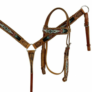 Sillines de estilo occidental de cuero genuino de alta calidad de Y & Z, juego de Riendas de cuello de pecho para entusiastas de la equitación - Product Image 2