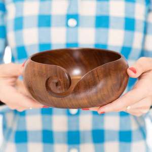 Bols de fil ronds faits à la main d'Inde pour le support de tricot de stockage - Product Image 2