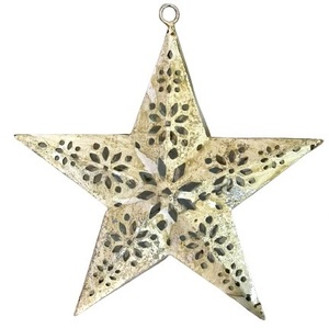 UNIQUE DESIGN HOME DECOR CHRISTMAS <b>TREE</b> DECORATION DESIGN of WHITE STAR CHRISTMAS HANGING ORNAMENT - Product Image 1