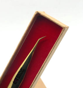 Haute Qualité Or Plasma 45 Degrés Mince Extension De Cils Droit Pince À Épiler En Acier Inoxydable Avec Votre Propre Logo Instruments De Beauté - Product Image 3