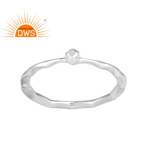 Hand Hammered Fine Sterling Plain Silver Casual Statement <b>Ring</b> Jewelry For Women Gift For Her <b>Dainty</b> Collection - Product Image 1