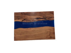 Tabla de servir de madera de Acacia de resina epoxi hecha a mano, el mejor diseño para utensilios de cocina, bloques de cortar, tablas de cortar para preparación de alimentos - Product Image 4