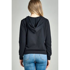 <b>Women's</b> Basic <b>Zip</b> <b>Up</b> Fleece Hoodie <b>Jacket</b> Lightweight - Product Image 2