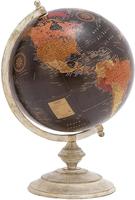 Rotation de la terre de carte du monde de Globe de bureau décoratif antique en métal rustique pour l'éducation