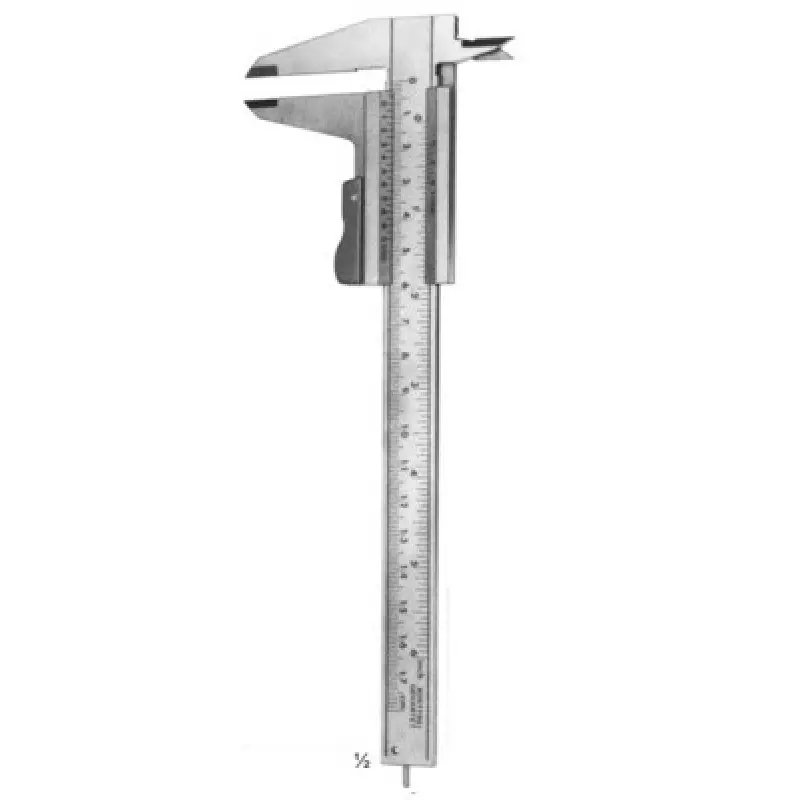 Universal Caliper of Steel Graduated in mm & inches tp to 180mm Measuring Range up to 120mm with Vernier in 1/10mm & 1/16
