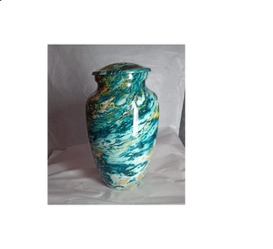 Brassworld India Urna de aluminio con acabado de mármol Suministros funerarios - Product Image 2