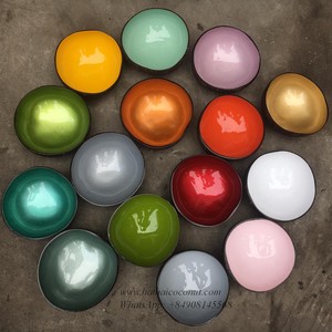 Cuenco de cáscara de coco Natural hecho a mano de Vietnam, tazón de caramelo, ornamento creativo, tazón de coco lacado - Product Image 6