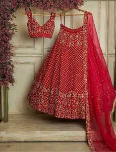 -STYLISH--TRENDY-BEAUTIFUL--BRIDAL-KOTI กับ LEHENGA-ชุดประดับด้วยลูกปัดแก้วคริสตัลงานหินสำหรับงานแต่งงาน = 2021 - Product Image 2